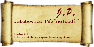 Jakubovics Pénelopé névjegykártya